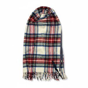 Vintage Best & Co Plaid Zippered Pram Blanket w/ Fringe